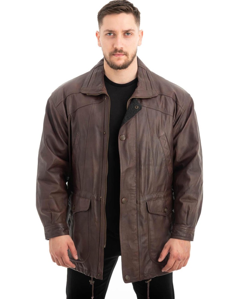  Γνήσιο Ανδρικό Δερμάτινο Μπουφάν - Z616