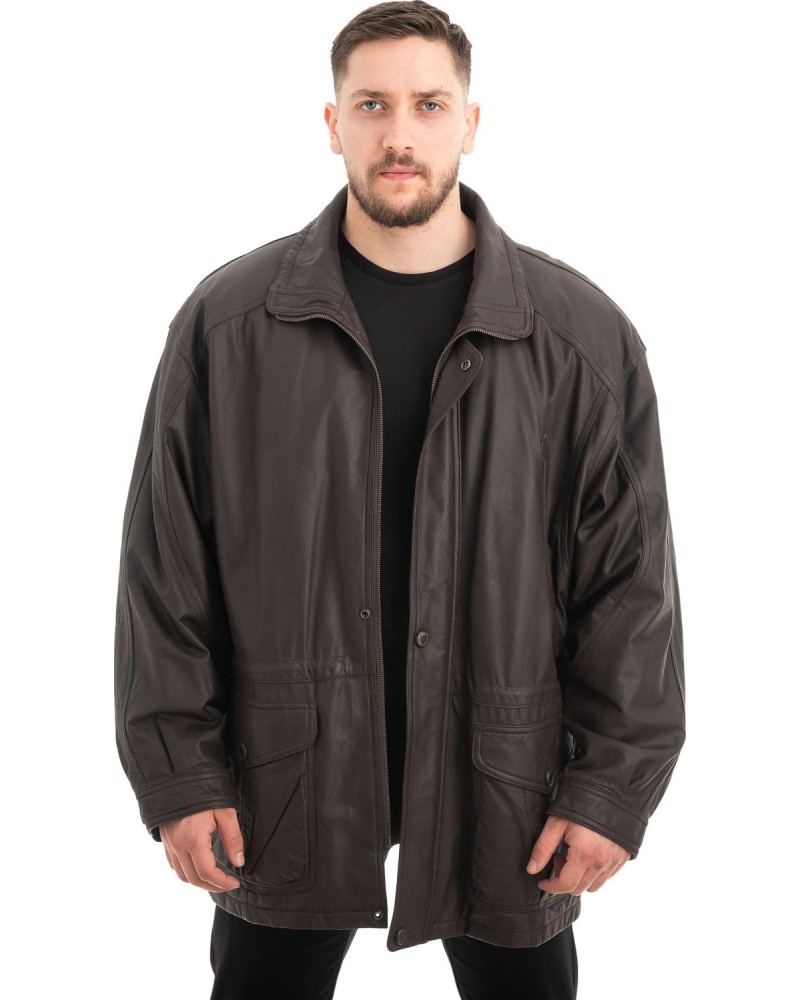  Γνήσιο Ανδρικό Δερμάτινο Μπουφάν - Z618