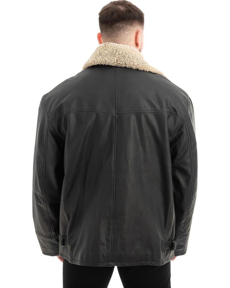  Γνήσιο Ανδρικό Δερμάτινο Μπουφάν - Z619