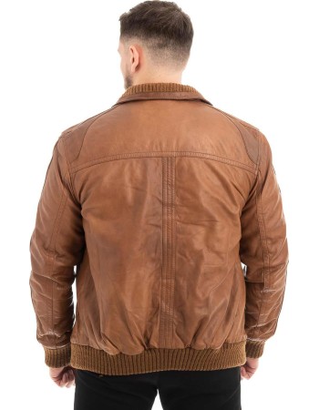  Γνήσιο Ανδρικό Δερμάτινο Μπουφάν - Z620