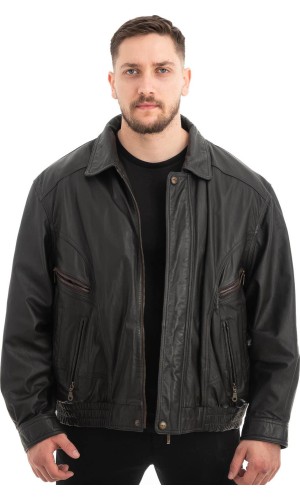  Γνήσιο Ανδρικό Δερμάτινο Μπουφάν - Z621