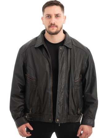  Γνήσιο Ανδρικό Δερμάτινο Μπουφάν - Z621