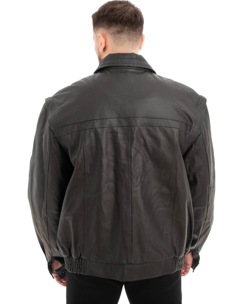  Γνήσιο Ανδρικό Δερμάτινο Μπουφάν - Z622