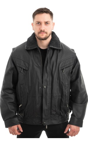  Γνήσιο Ανδρικό Δερμάτινο Μπουφάν - Z624