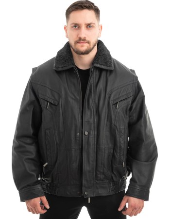  Γνήσιο Ανδρικό Δερμάτινο Μπουφάν - Z624