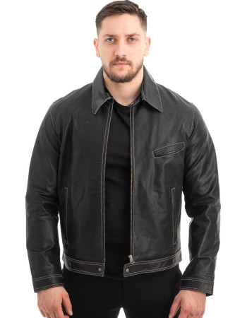  Γνήσιο Ανδρικό Δερμάτινο Μπουφάν - Z625