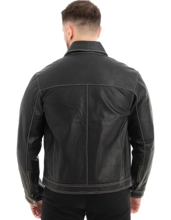  Γνήσιο Ανδρικό Δερμάτινο Μπουφάν - Z625
