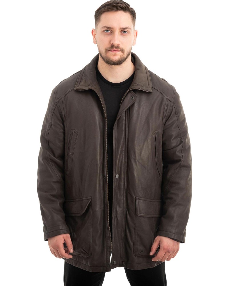  Γνήσιο Ανδρικό Δερμάτινο Μπουφάν - Z626