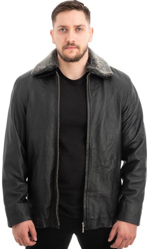  Γνήσιο Ανδρικό Δερμάτινο Μπουφάν - Z627