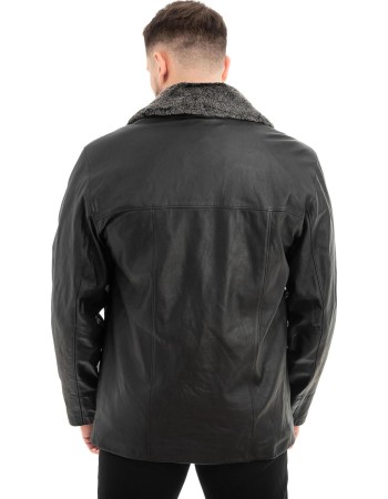 Γνήσιο Ανδρικό Δερμάτινο Μπουφάν - Z627