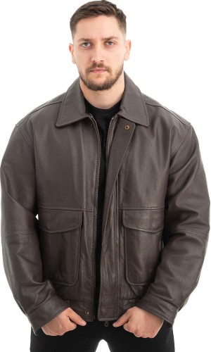  Γνήσιο Ανδρικό Δερμάτινο Μπουφάν - Z633