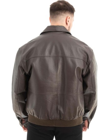  Γνήσιο Ανδρικό Δερμάτινο Μπουφάν - Z633