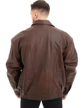  Γνήσιο Ανδρικό Δερμάτινο Μπουφάν - Z634