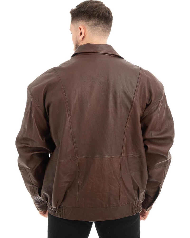  Γνήσιο Ανδρικό Δερμάτινο Μπουφάν - Z634