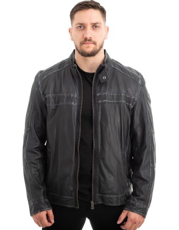  Γνήσιο Ανδρικό Δερμάτινο Μπουφάν - Z635