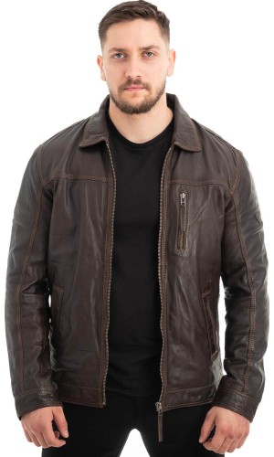  Γνήσιο Ανδρικό Δερμάτινο Μπουφάν - Z640