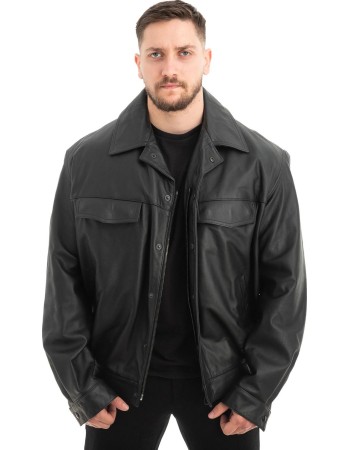  Γνήσιο Ανδρικό Δερμάτινο Μπουφάν - Z644