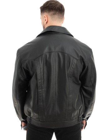  Γνήσιο Ανδρικό Δερμάτινο Μπουφάν - Z644