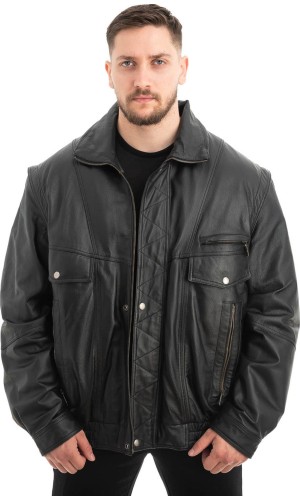  Γνήσιο Ανδρικό Δερμάτινο Μπουφάν - Z645