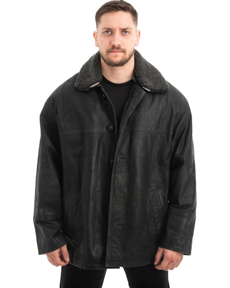  Γνήσιο Ανδρικό Δερμάτινο Μπουφάν - Z646