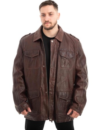  Γνήσιο Ανδρικό Δερμάτινο Μπουφάν - Z650