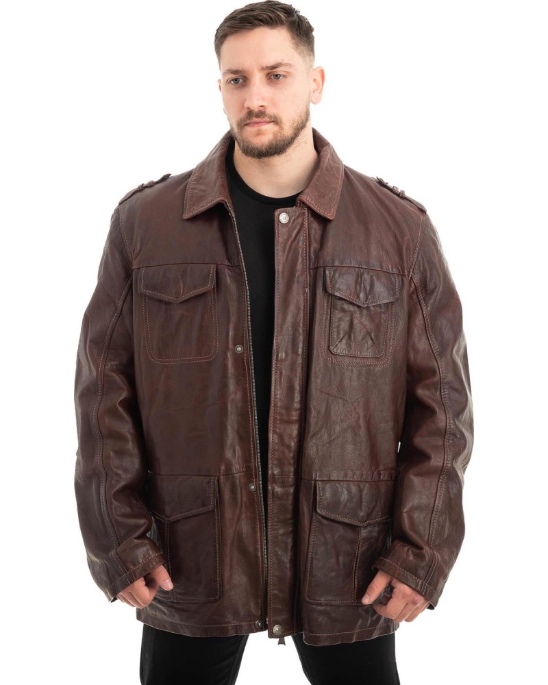  Γνήσιο Ανδρικό Δερμάτινο Μπουφάν - Z650