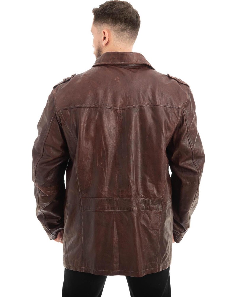  Γνήσιο Ανδρικό Δερμάτινο Μπουφάν - Z650