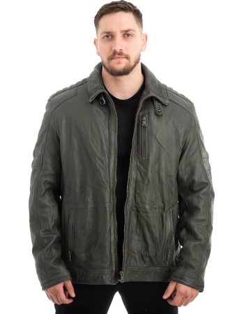  Γνήσιο Ανδρικό Δερμάτινο Μπουφάν - Z653