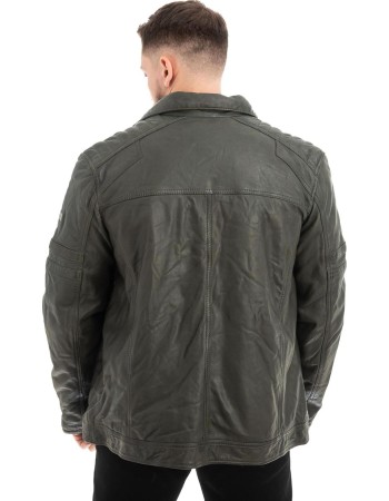  Γνήσιο Ανδρικό Δερμάτινο Μπουφάν - Z653