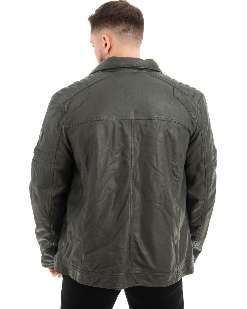  Γνήσιο Ανδρικό Δερμάτινο Μπουφάν - Z653