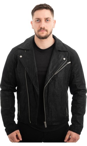  Γνήσιο Ανδρικό Δερμάτινο Μπουφάν - Z658