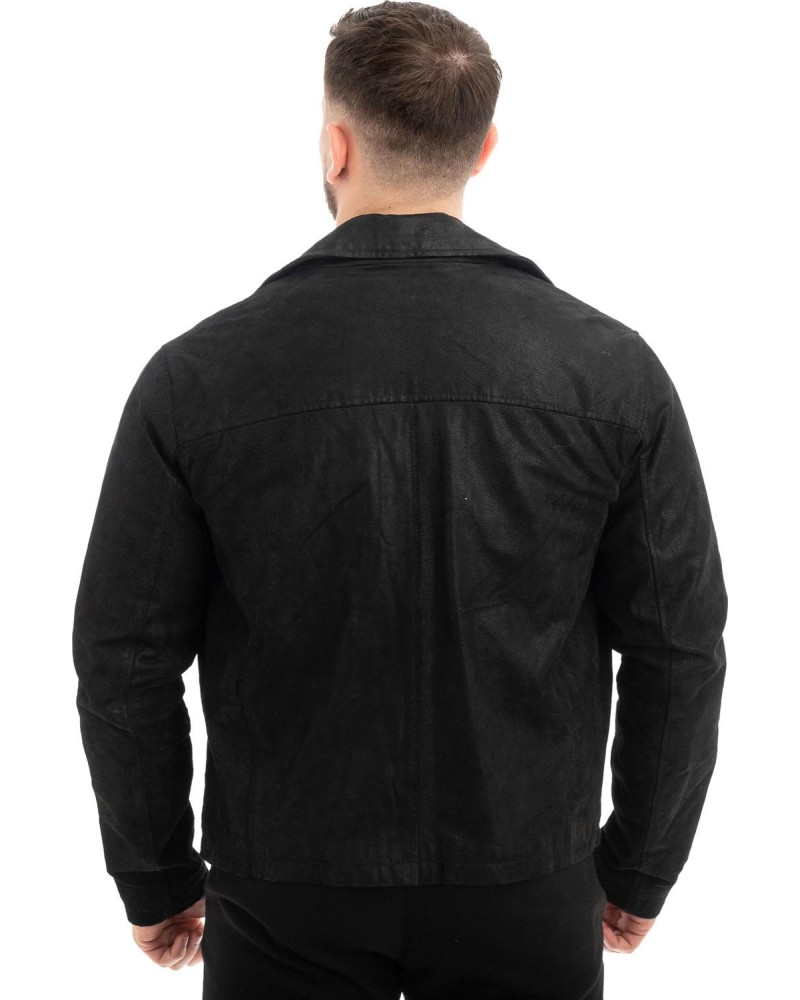  Γνήσιο Ανδρικό Δερμάτινο Μπουφάν - Z658