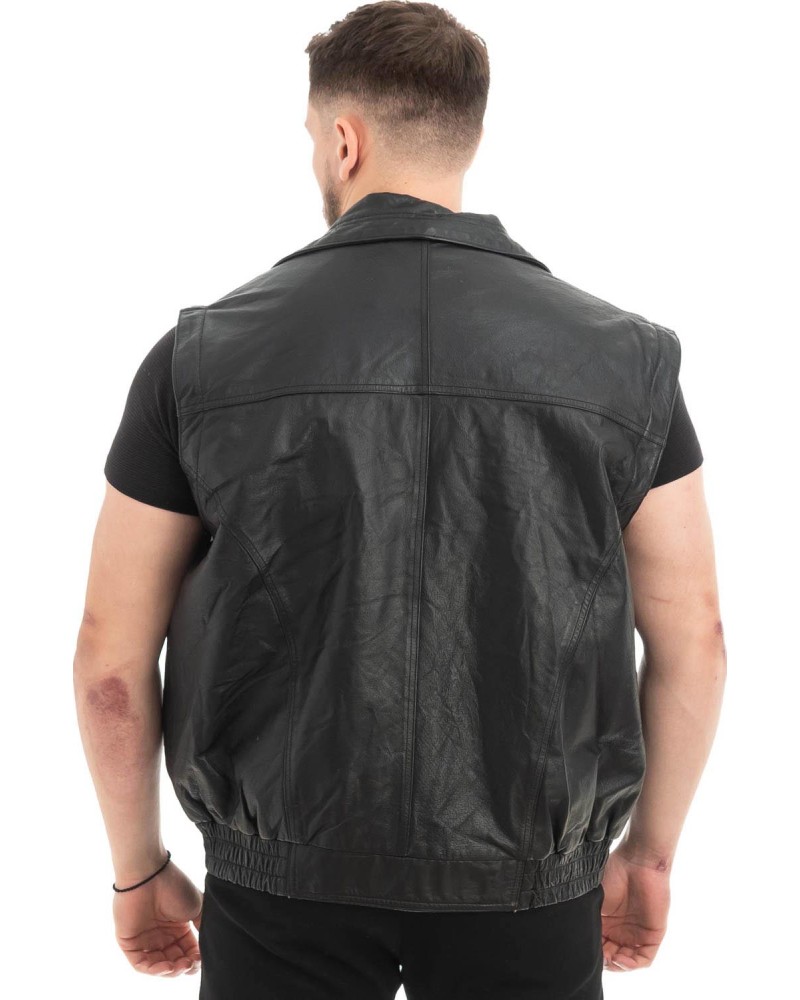 Γνήσιο Ανδρικό Δερμάτινο Γιλέκο - Z661