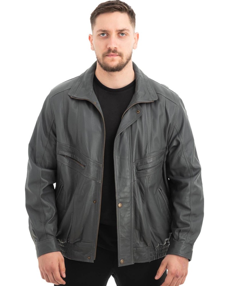  Γνήσιο Ανδρικό Δερμάτινο Μπουφάν - Z671