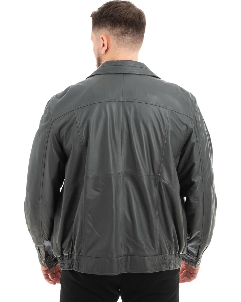  Γνήσιο Ανδρικό Δερμάτινο Μπουφάν - Z671