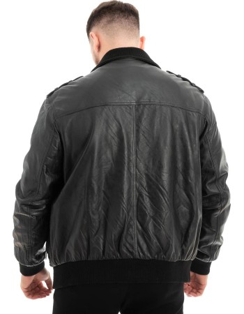  Γνήσιο Ανδρικό Δερμάτινο Μπουφάν - Z672