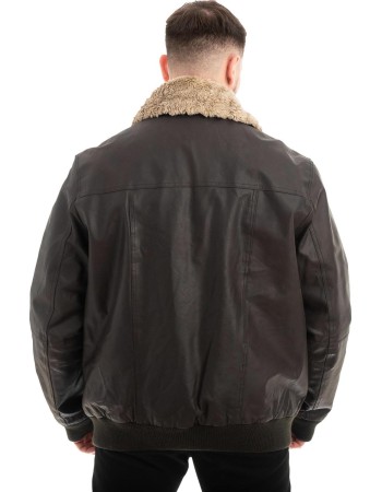  Γνήσιο Ανδρικό Δερμάτινο Μπουφάν - Z673