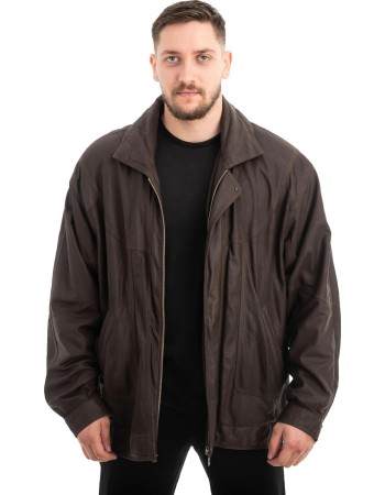 Γνήσιο Ανδρικό Δερμάτινο Μπουφάν - Z677