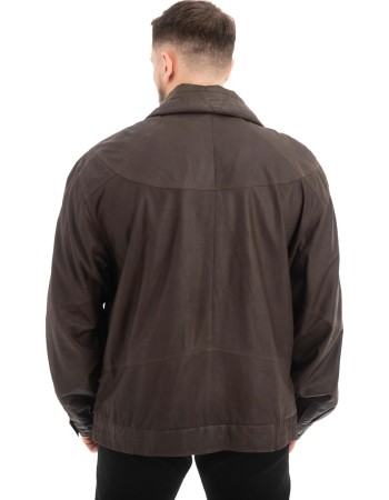  Γνήσιο Ανδρικό Δερμάτινο Μπουφάν - Z677