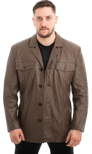 Γνήσιο Ανδρικό Δερμάτινο Σακάκι - Z678