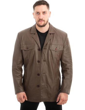 Γνήσιο Ανδρικό Δερμάτινο Σακάκι - Z678