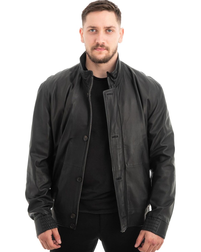  Γνήσιο Ανδρικό Δερμάτινο Μπουφάν - Z680