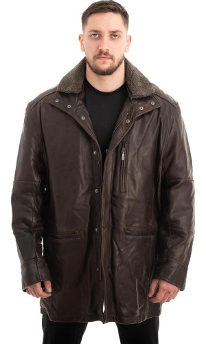  Γνήσιο Ανδρικό Δερμάτινο Μπουφάν - Z684