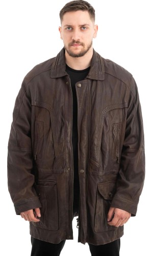  Γνήσιο Ανδρικό Δερμάτινο Μπουφάν - Z688