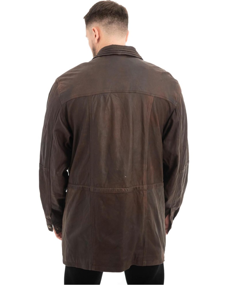  Γνήσιο Ανδρικό Δερμάτινο Μπουφάν - Z688