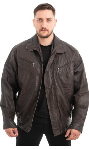  Γνήσιο Ανδρικό Δερμάτινο Μπουφάν - Z689