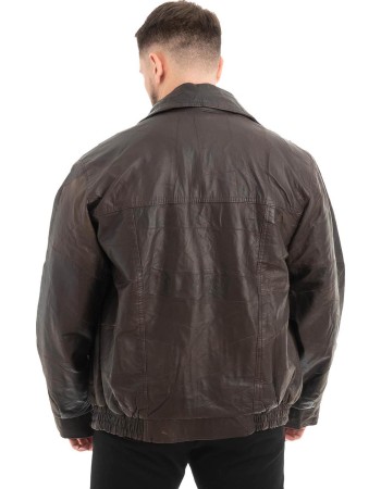  Γνήσιο Ανδρικό Δερμάτινο Μπουφάν - Z689