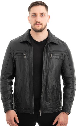  Γνήσιο Ανδρικό Δερμάτινο Μπουφάν - Z691