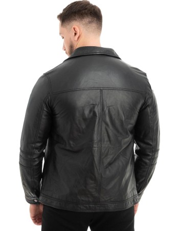  Γνήσιο Ανδρικό Δερμάτινο Μπουφάν - Z691