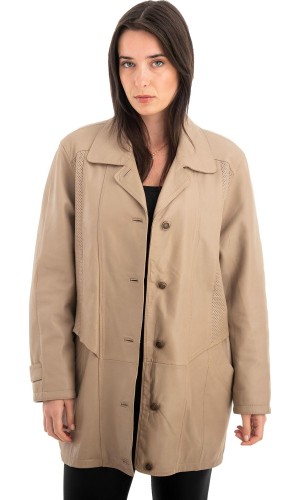 Γνήσιο Γυναικέιο Δερμάτινο Μπουφάν - Z695